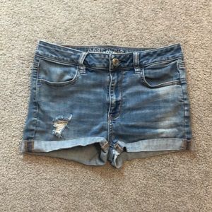 American Eagle Outfitters Hi-Rise Distressed Jean Shorts
